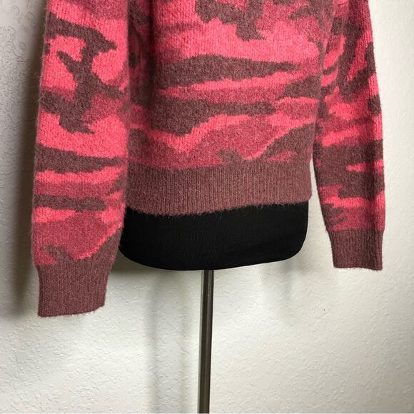Rails Cynthia fuchsia pink camo wool alpaca blend button front cardigan - Picture 13 of 15